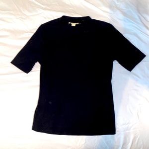 Black mock neck shirt